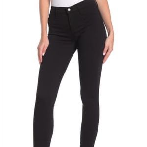 J Brand Super Skinny Mid-Rise Black Jeans